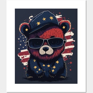 Patrioic Bear Posters and Art